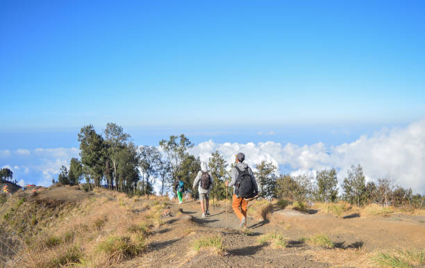 Lombok Island/Indonesia - october, 06, 2017 : Climbing Mount Rinjani